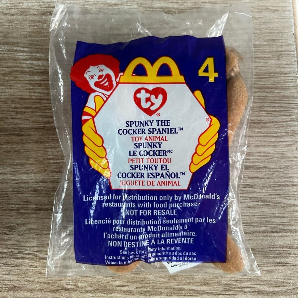 TY Spunky the Cocker Spaniel McDonalds Happy Meal Toy NEW